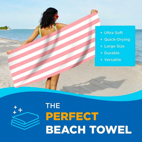 Striped beach towel - beach,