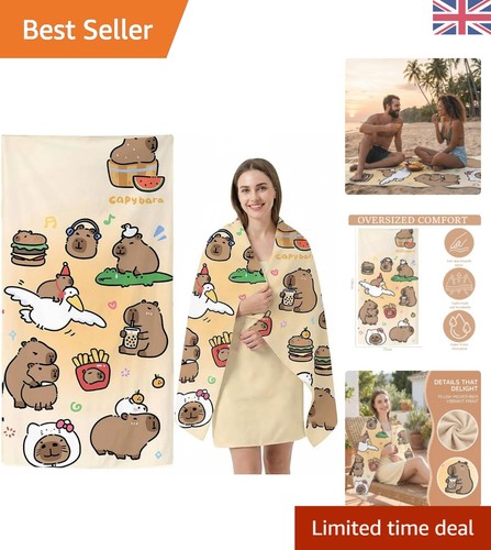 Capybara beach towel - capybara,