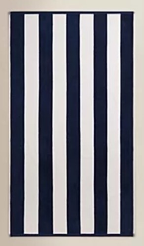 Navy striped cotton beach - cotton,