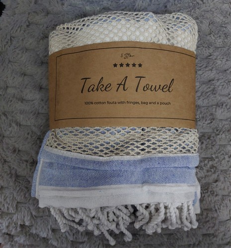 Take towel beach - take, with