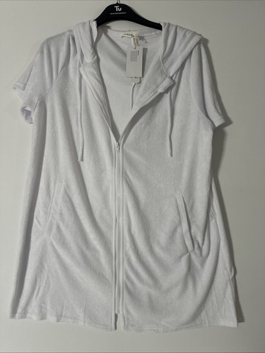 Lovely beach white - white, hooded